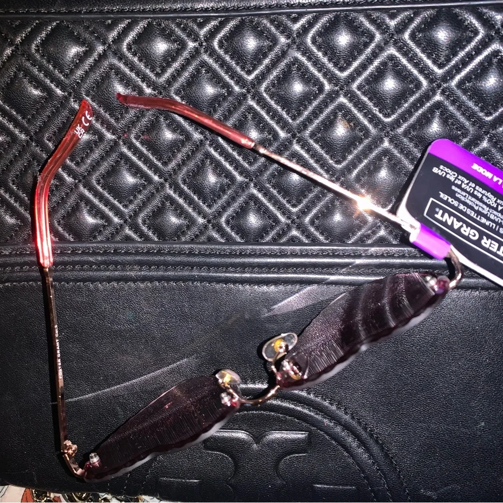Foster Grant Translucent Pink Heart Sunglasses NWT beveled edge lenses